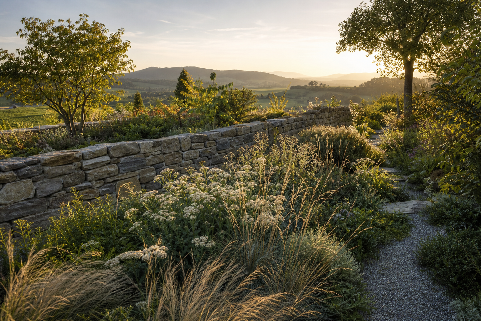 Stimmungsvoller Garten im Weinland Zürich